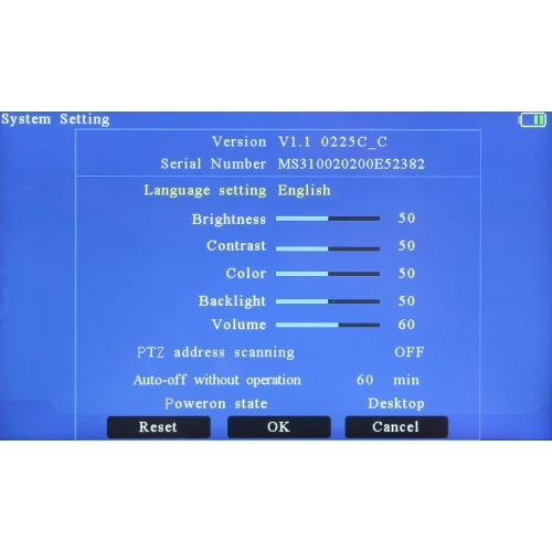 AHD, HD-CVI, HD-TVI, PAL MS-ACT50-4K 5 tommer monitor