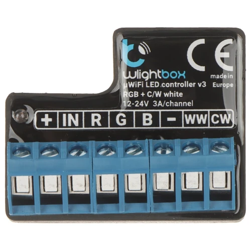 Intelligent LED-kontroller WLIGHTBOX-V3/BLEBOX Wi-Fi, 12... 24V DC