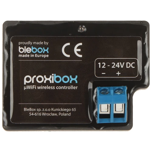 Intelligent nærhetshandlingsutløser PROXIBOX/BLEBOX Wi-Fi, 12... 24V DC