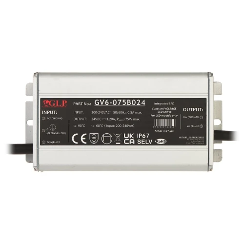 Impuls strømforsyning GV6-24V/3.2A