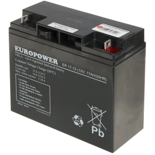 Batteri 12V/17AH-EUROPOWER-EP