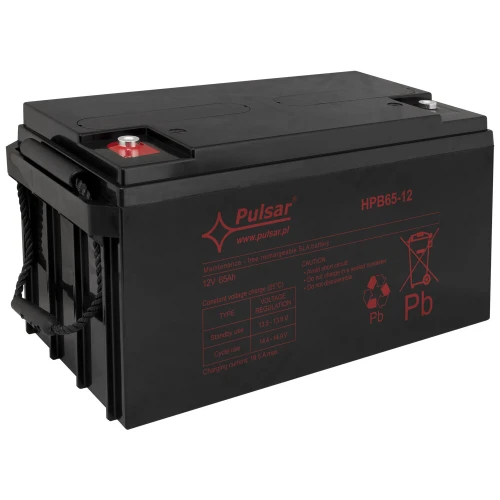 Batteri for buffer strømforsyninger 65Ah/12V HPB65-12 PULSAR