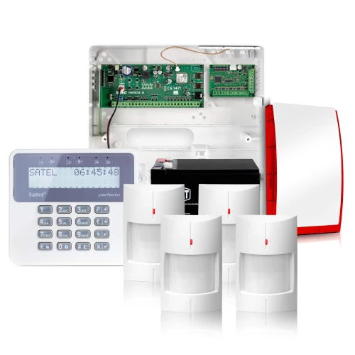Trådløs alarm Satel Perfecta 16-WRL 4x Sensor, LCD, App, GSM-varsling