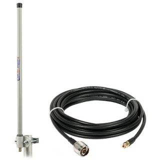 Omni-direksjonal Antenne ProEter WLAN 2,4GHz 10 dB + 5m kabel SMA/RP plugg