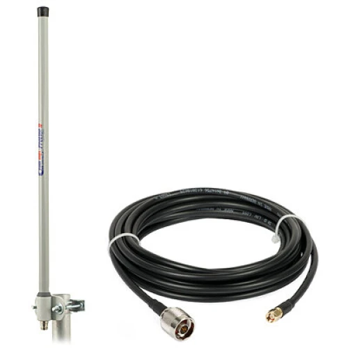 Omni-direksjonal Antenne ProEter WLAN 2,4GHz 10 dB + 5m kabel SMA/RP plugg