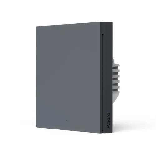 Aqara Smart Wall Switch H1 Szary | Przełącznik | Pojedynczy, bez Neutral, Zigbee 3.0, EU, WS-EUK01-G