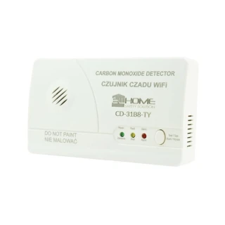 WiFi karbonmonoksid-sensor "EL HOME" CD-31B8-TY - frittstående, DC 4,5V (3x LR6), test 300 ppm, Tuya-app, B81A431