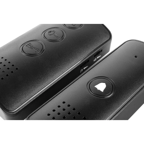 Dørtelefon EURA ADP-09A3 - svart, høyttalertelefon, støtter 2 innganger