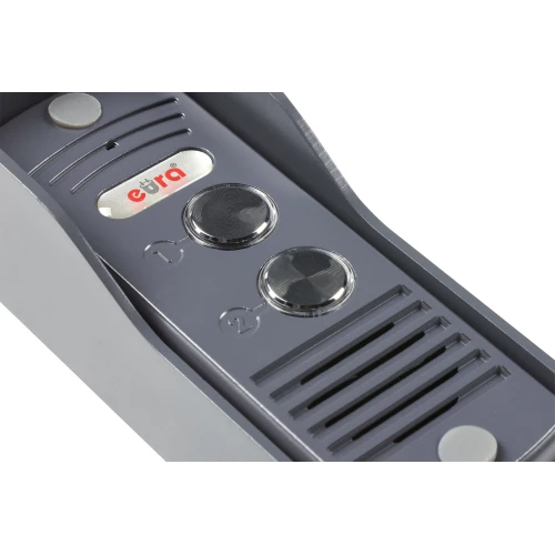 Dørtelefon EURA ADP-32A3 "DUO" 2-familie grafitt-sølv liten utendørs kassett, INTERCOM
