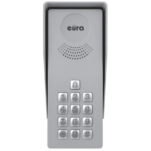 Dørtelefon EURA ADP-37A3 INGRESSO NERO 1-familie utendørs kassett med krypterer