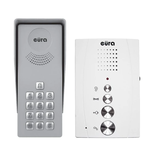 Dørtelefon EURA ADP-38A3 ENTRA sett hvit en-familie høyttalertelefon kassett med krypterer