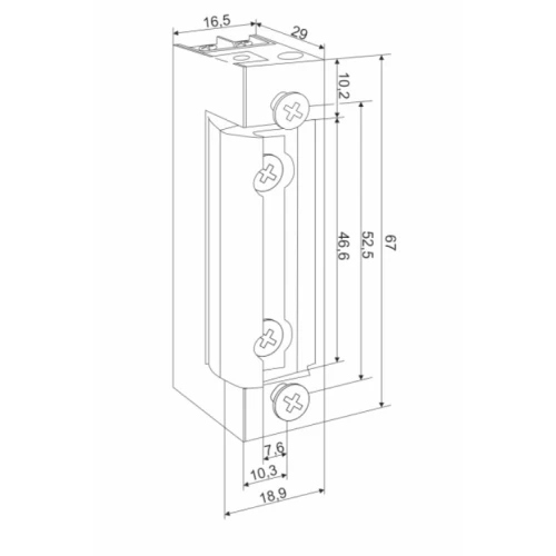 Elektrisk sluttstykke ŁUCZNIK 1410RF 12-24V AC/DC