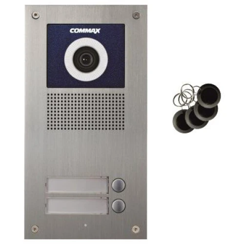 2-abonnent kamera med optikkjustering og RFID-leser Commax DRC-2UC/RFID