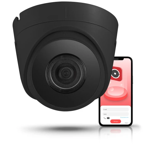 IP Dome-kamera for overvåking av butikk, bakrom, lager Hikvision IPCAM-T4 Black