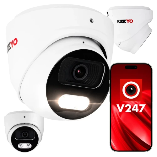 IP kuppelkamera KEEYO LV-V-IP8M25DF-B-II 8Mpx IR 25m