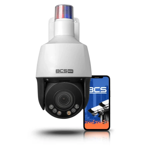 5 Mpx BCS-B-SIP154SR5L1 roterende IP-kamera med lys- og lydalarmer