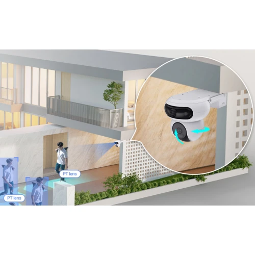 EZVIZ HB90/SP Dual Wi-Fi IP roterende kamera, AI, deteksjon, lyd, solcellepanel