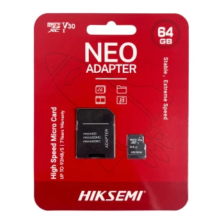 MicroSD-minnekort (SDHC) 64GB Hikvision HS-TF-C1(STD)/64G