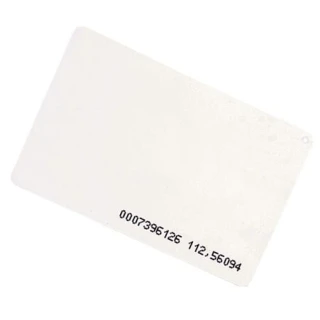 RFID-kort EMC-02 125kHz 0,8mm med nummer (8H10D+W24A) hvit laminert