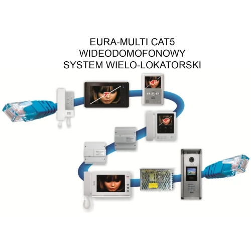 Ytre kassett for EURA PROFESSIONAL CAT5 VMA-27A5 V.2 dørtelefon, CCD-farge, nærkortfunksjon