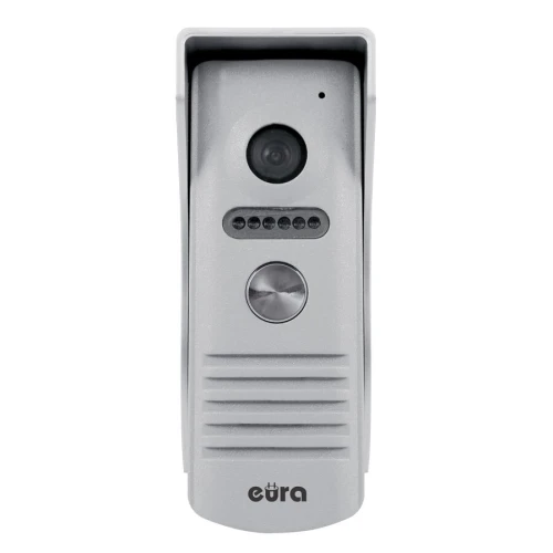 Utvendig modulær kassett for EURA VDA-14A3 EURA CONNECT enebolig videodørtelefon, grå, hvitt lys