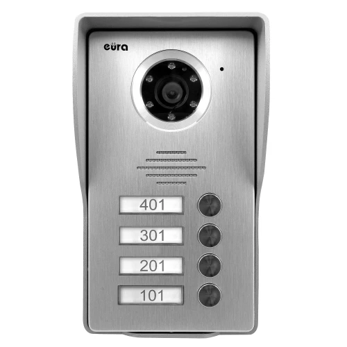 Modulær utendørs kassett for EURA VDA-35A3 EURA CONNECT firefamilie videointercom