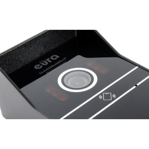 Ytre kassett for EURA VDA-63C5 videointercom - trefamilie, svart, 1080p kamera, RFID-leser