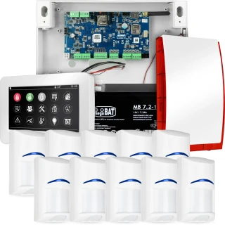 NeoGSM-IP alarmsystem, Hvit, 10x sensor, GSM-varsling, Wifi