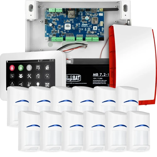 NeoGSM-IP alarmsystem, Hvit, 12x sensor, GSM-varsling, Wifi