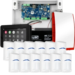 NeoGSM-IP alarmsystem, Svart, 12x sensor, GSM-varsling, Wifi