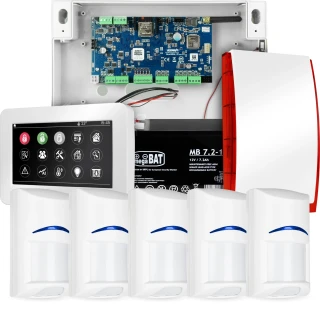 NeoGSM-IP alarmsystem, Hvit, 5x sensor, GSM-varsling, Wifi