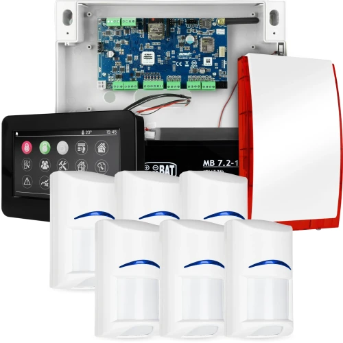 Komplett alarmsystem NeoGSM-IP, 6x BOSCH detektor, TPR-4BS-P, GSM WiFi