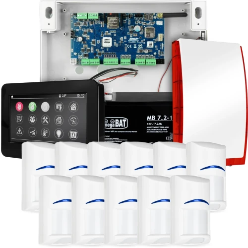 Komplett alarmsystem NEOLTE-IP, 11x BOSCH detektor, TPR-4BS-P, GSM WiFi