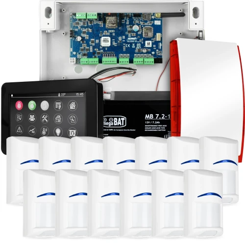 Komplett alarmsystem NEOLTE-IP, 13x BOSCH detektor, TPR-4BS-P, GSM WiFi