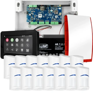 Komplett alarmsystem NEOLTE-IP, 14x BOSCH detektor, TPR-4BS-P, GSM WiFi