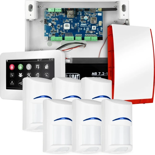 Komplett alarmsystem NEOLTE-IP, 6x sensor BOSCH, TPR-4WS-P, GSM WiFi