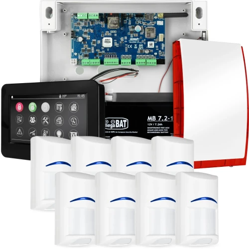 Komplett alarmsystem NEOLTE-IP, 8x BOSCH detektor, TPR-4BS-P, GSM WiFi