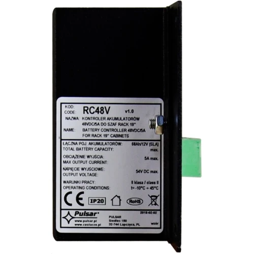 Batterikontroller RC48V 48VDC/5A for 19" RACK skap