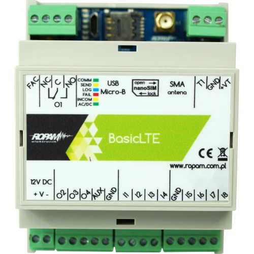 Kommunikasjonsmodul LTE 2G/4G, 12V/DC, BasicLTE-D4M Ropam