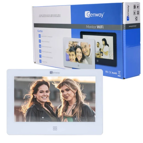 Touchskjerm videodørtelefon monitor F-V11-2W-B 7" WiFi og Tuya Genway