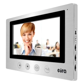 'EURA VDA-20A3 EURA CONNECT sølv monitor, 7'' skjerm med åpning for 2 innganger'