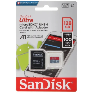 Minnebrikke SD-MICRO-10/128-SAND UHS-I, SDXC 128GB Sandisk