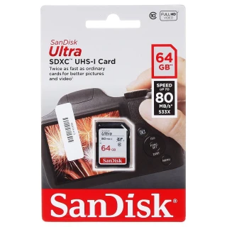 Minnebrikke SD-10/64-SAND UHS-I, SDXC 64GB SANDISK
