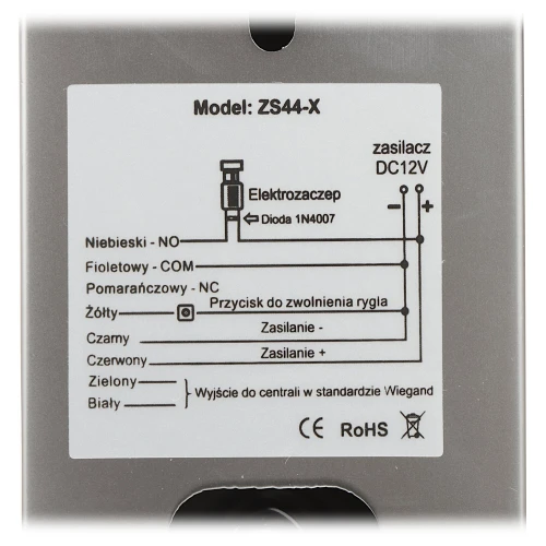 Adgangskontrollsett - fingeravtrykksleser med nøkkelringer Vidos ZS44-X Tuya Smart Wi-Fi