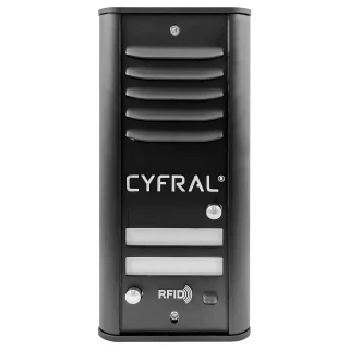 Analogt panel CYFRAL 2-leilighets COSMO R2 svart