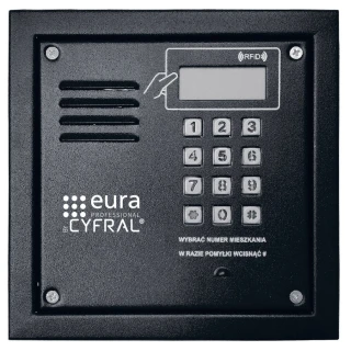 Digitalt panel CYFRAL PC-2000RE svart med RFiD-leser og elektronikk