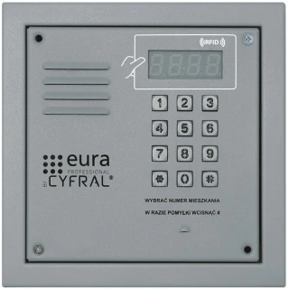 Digitalt panel CYFRAL PC-2000RE Sølv med RFiD-leser og elektronikk