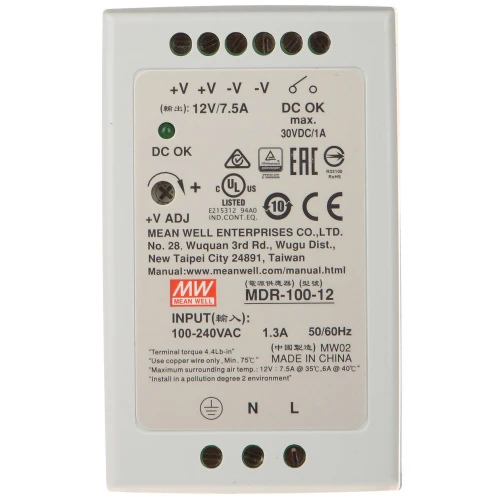 Impuls strømforsyning MDR-100-12