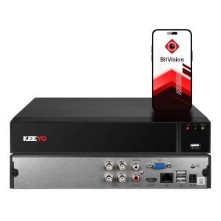 KEEYO LV-V-XVR-4CH 4-kanals hybridopptaker