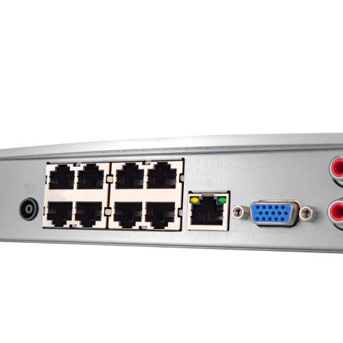 BCS-L-SNVR0801-4KE-8P 8 kanals IP-opptaker 8MPx fra BCS Line